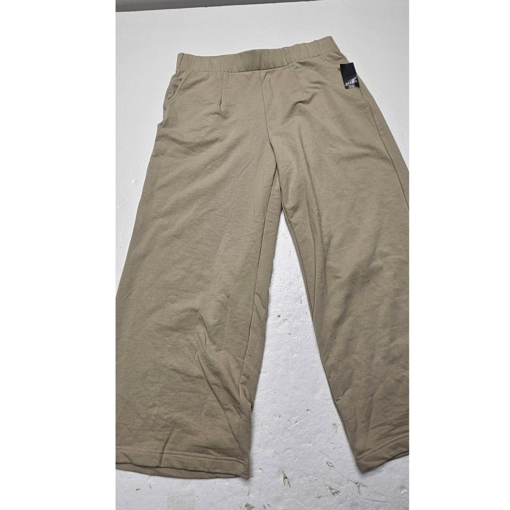 Torrid Super Soft Fleece Wide Leg High Rise Pant Khaki Tan Size 1 43030202